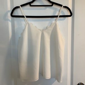 White Lace Trim Camisole